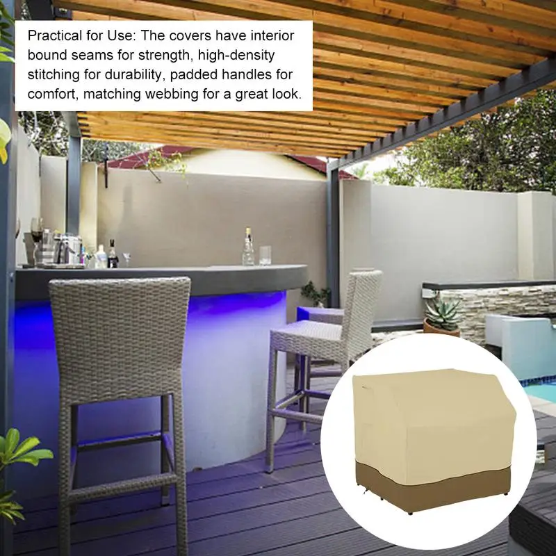 

Пылезащитный чехол для мебели, чехол для уличного открытого барного стола 210D, Пылезащитный Водонепроницаемый солнцезащитный козырек для балкона, садовой мебели, пылезащитный чехол