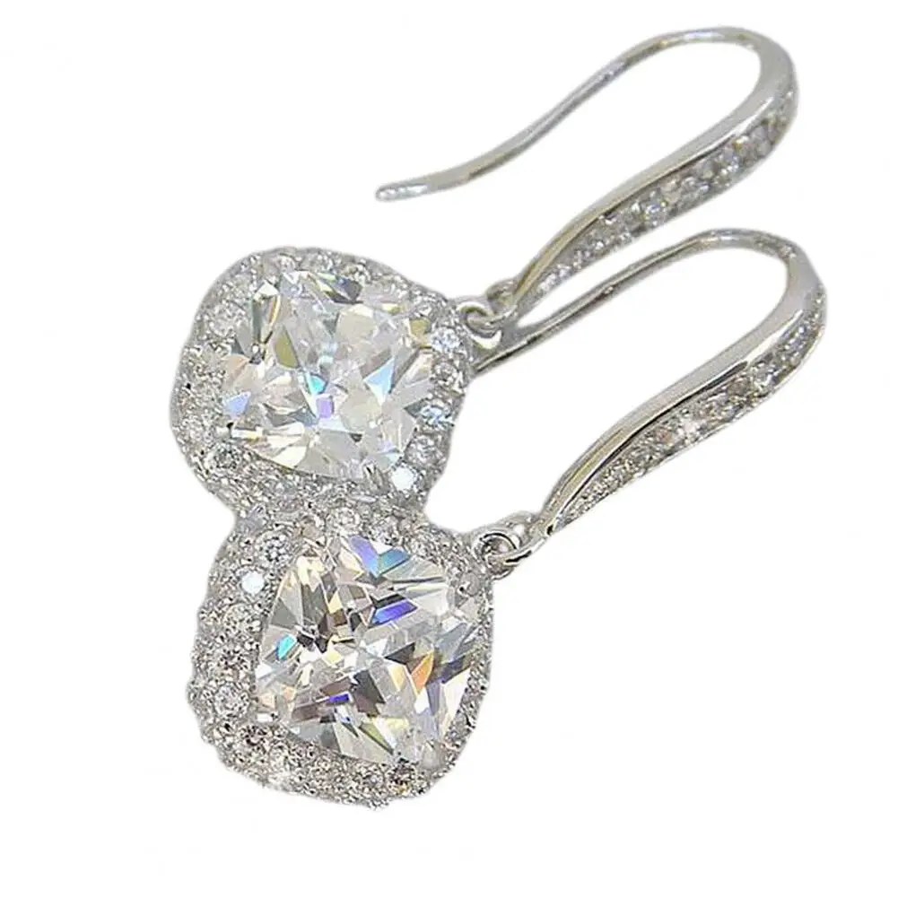 

Square Female Earrings Earrings Earrings Square Women Square Rhinestone Earrings Fashionable Beauty