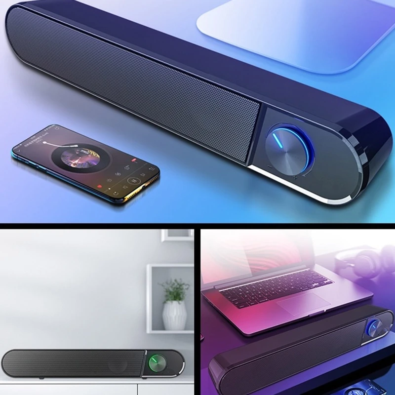 Стерео Беспроводная USB-колонка с шумоподавлением сабвуфер беспроводная