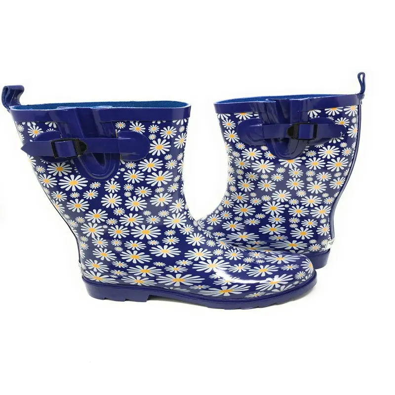 

Women's Daisy Print Rain Boots