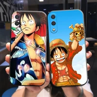 one piece anime phone case for samsung galaxy a11 a20 a21s a52 4g 5g a71 4g 5g a72 funda back soft black liquid silicon