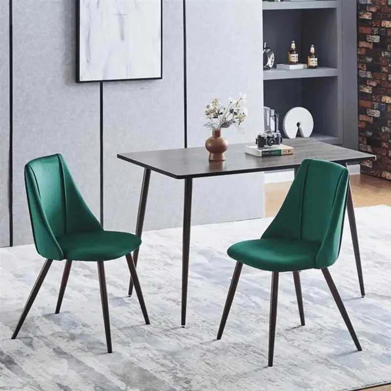 

Обеденный стул Wfs, кухонные стулья, стулья, мягкие обеденные стулья, мебель для столовой, набор из 2 (зеленый)