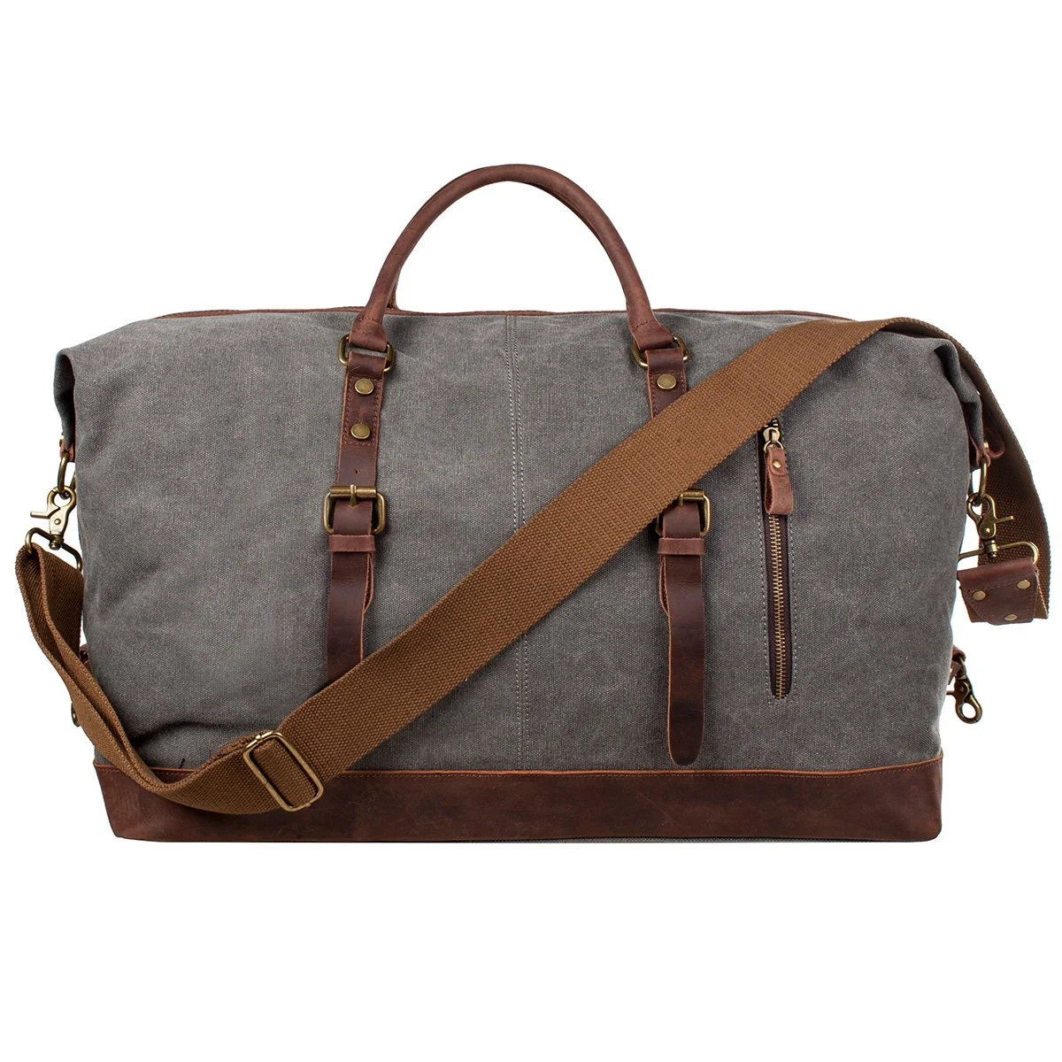 S-ZONE Oversize Canvas Duffel Weekender Bag Mens Travel Tote Handbag
