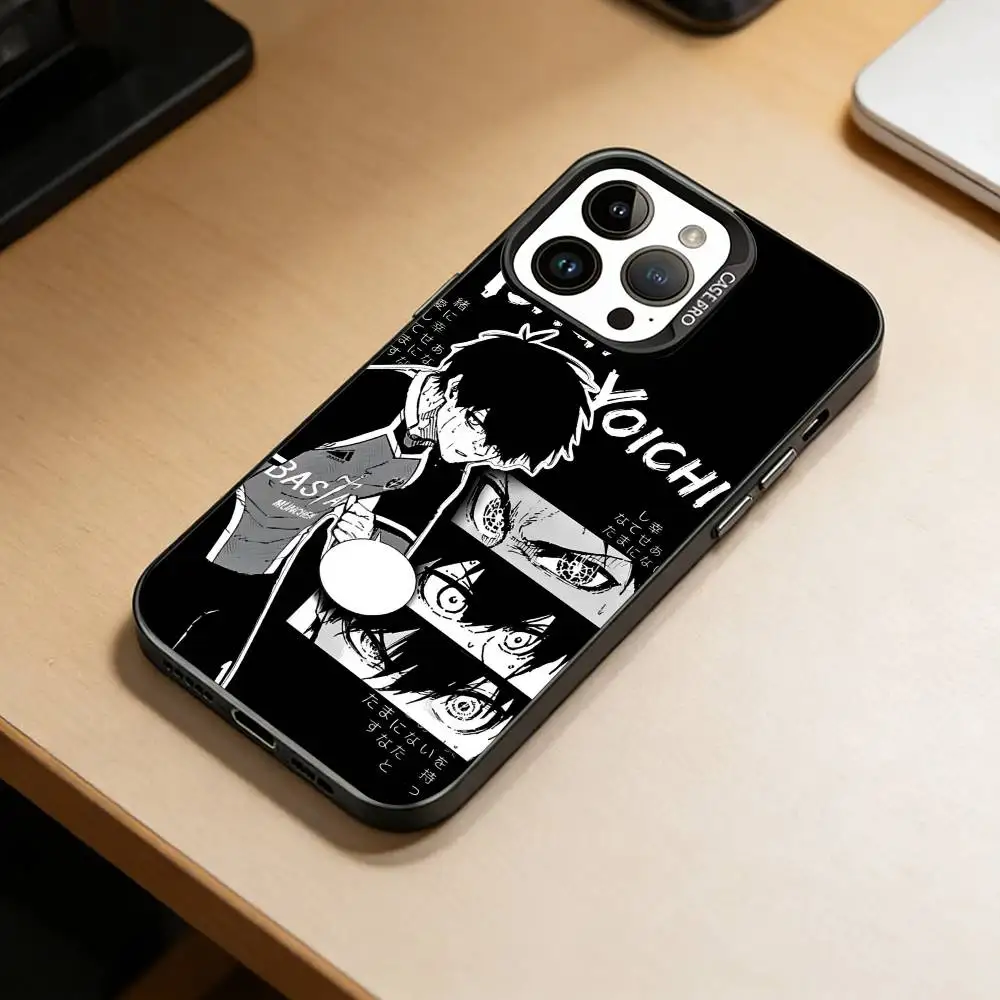 Фото Чехол для телефона Blue Lock Yoichi Isagi для iPhone 17, 16, 15, 14, 13, 12, 11 Plus, Pro Max, XS, цветной серебристый чехол-накладка №2