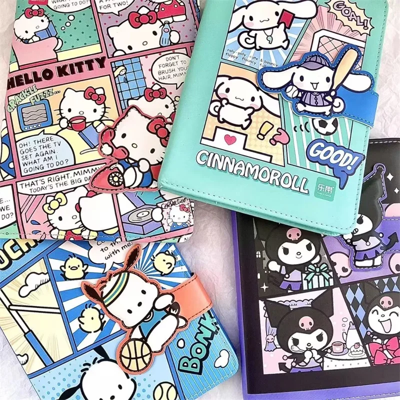 

96 Sheets Sanrio Hello Kitty MyMelody Kuromi Cinnamoroll Notebook Ins Student Coloring Page Journal B6 Hand Ledger Notebook Gift