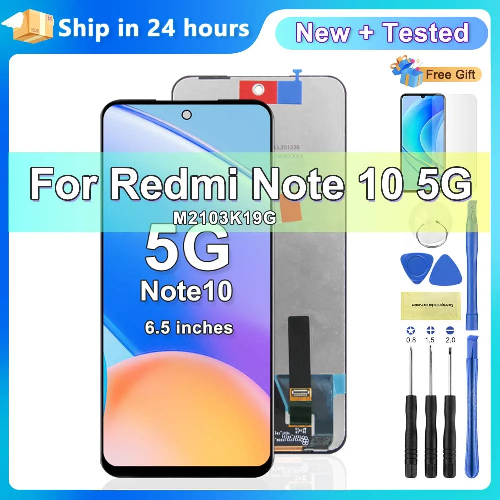 6 5-дюймовый IPS ЖК-экран Для Xiaomi Redmi Note 10 5G Емкостный Сенсорный Дигитайзер В Сборе