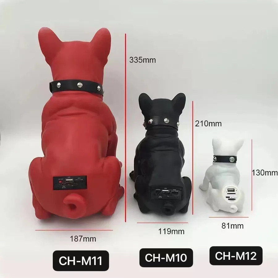 

M10 Беспроводная Bluetooth-Колонка Bulldog, портативная стерео Колонка Super Bass USB AUX, уличный сабвуфер для собак