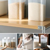 2 5l coarse cereals storage box plastic containers sealed cans grains storage kitchen food storage tank airtight box with lid