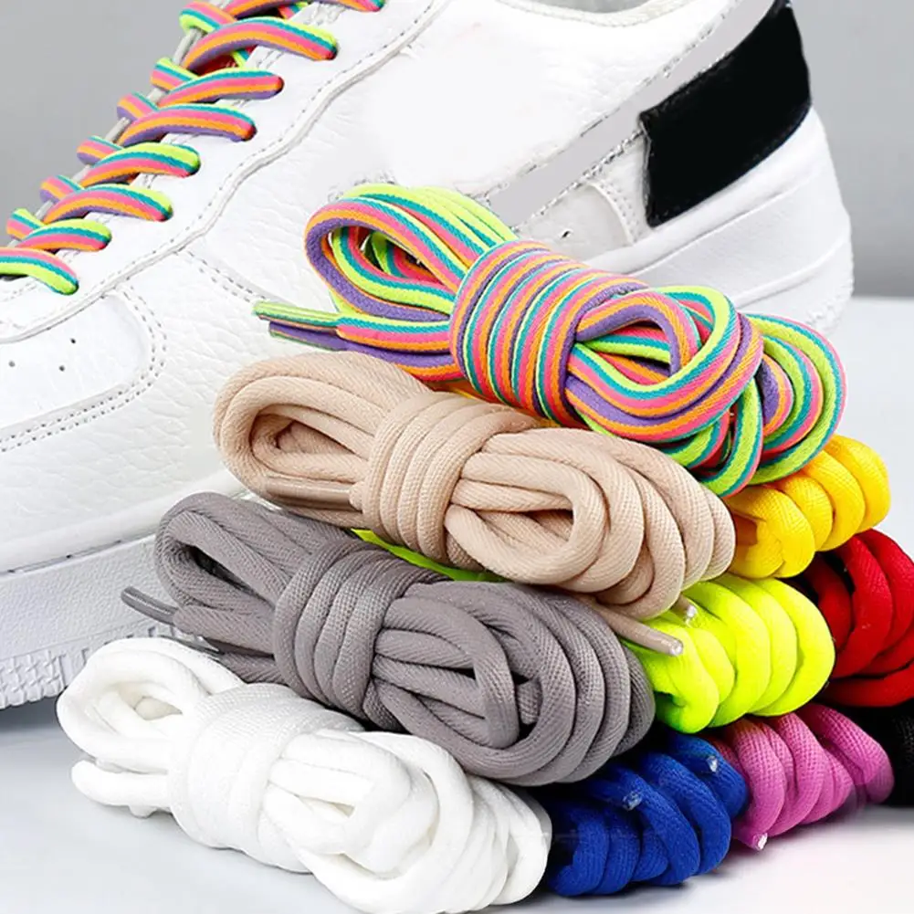 

1 Pair Round Shoelaces Polyester Solid Classic For Sports Martin Boot Shoeslace Sneaker Shoe Laces Strings 140cm