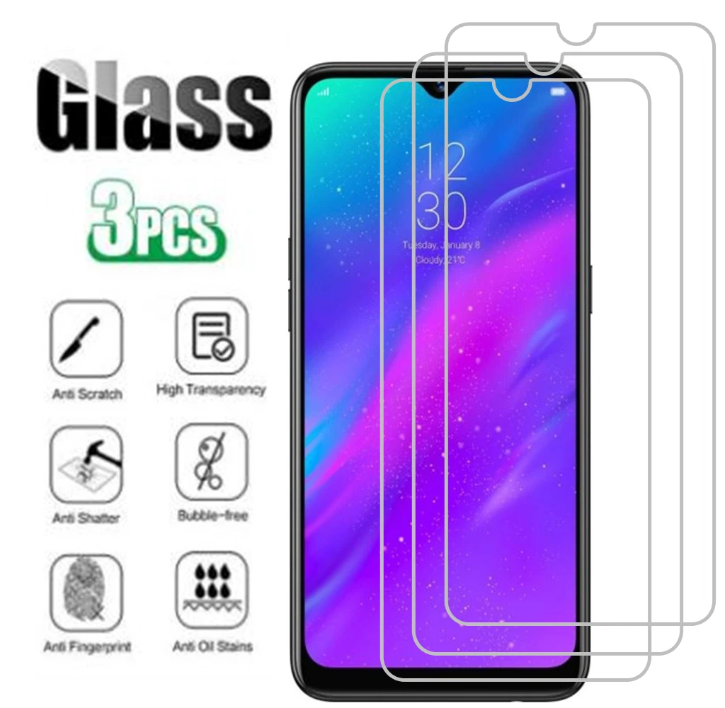 

Защитное стекло, закаленное стекло для экрана Realme 3 5 5S C2 Q X Lite X Master Edition X2 XT 1 2 C1 U1 3i Pro, 3 шт.
