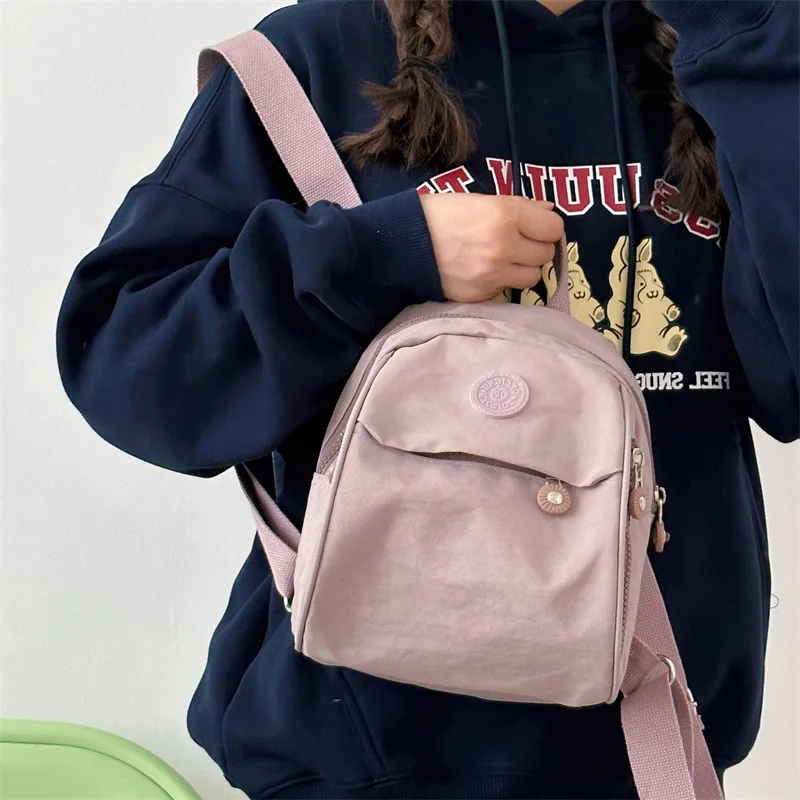 

Kawaii Teens Girls Kids Canvas Mini Backpacks Korean Casual Travel Shoulder Bags for Women Solid Color College Student Schoolbag