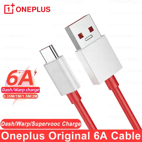 Оригинальный кабель Oneplus с разъемом типа C 6A, кабель для быстрой зарядки Warp Supervooc Dash Cable для One Plus 10 Pro 10R Nord 2T CE 2 5G 9R 9 8T 8 7T N20