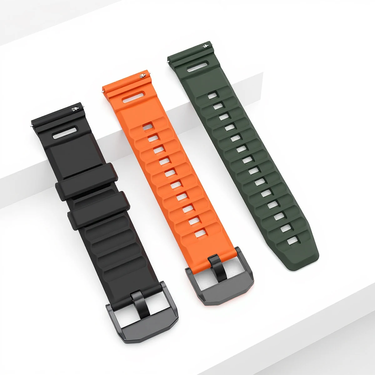 Фото Силиконовый ремешок для часов 24 мм для Ticwatch Pro 5 Enduro, ремешок Correa, браслет для Garmin Venu X1, Suunto 7, 9, D5, Spartan. №3