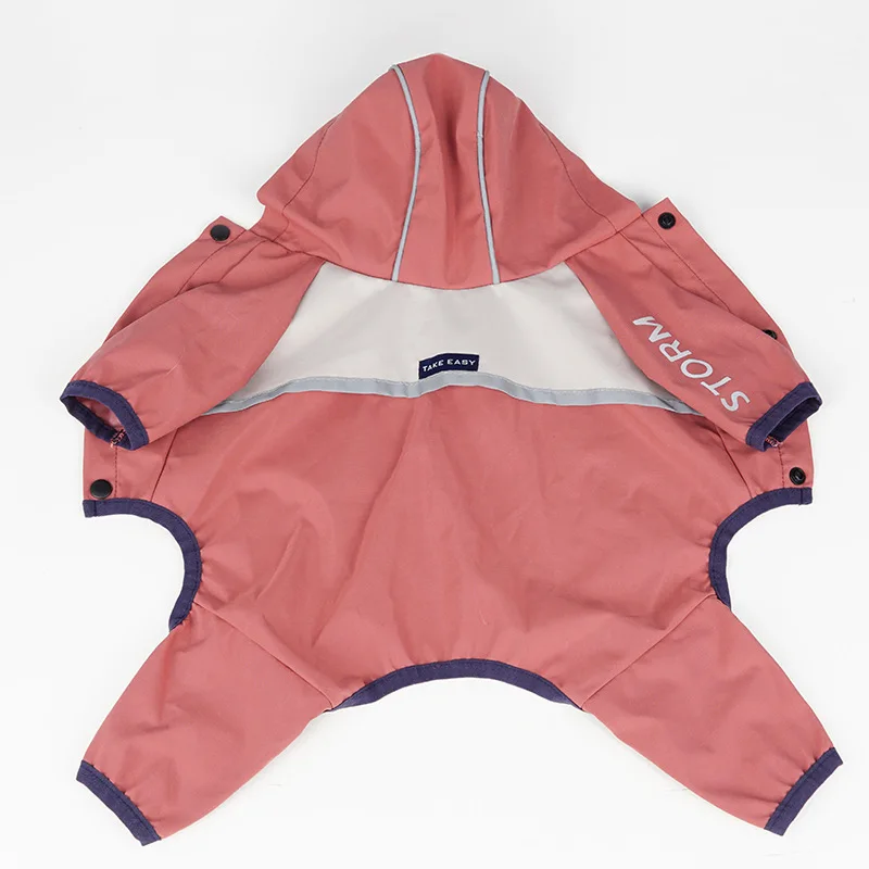 Pаспродажа PSM новая одежда для собак, водонепроницаемый комбинезон с шляпой, светоотражающая лампа для маленьких собак, товары для питомцев, дождевик д...