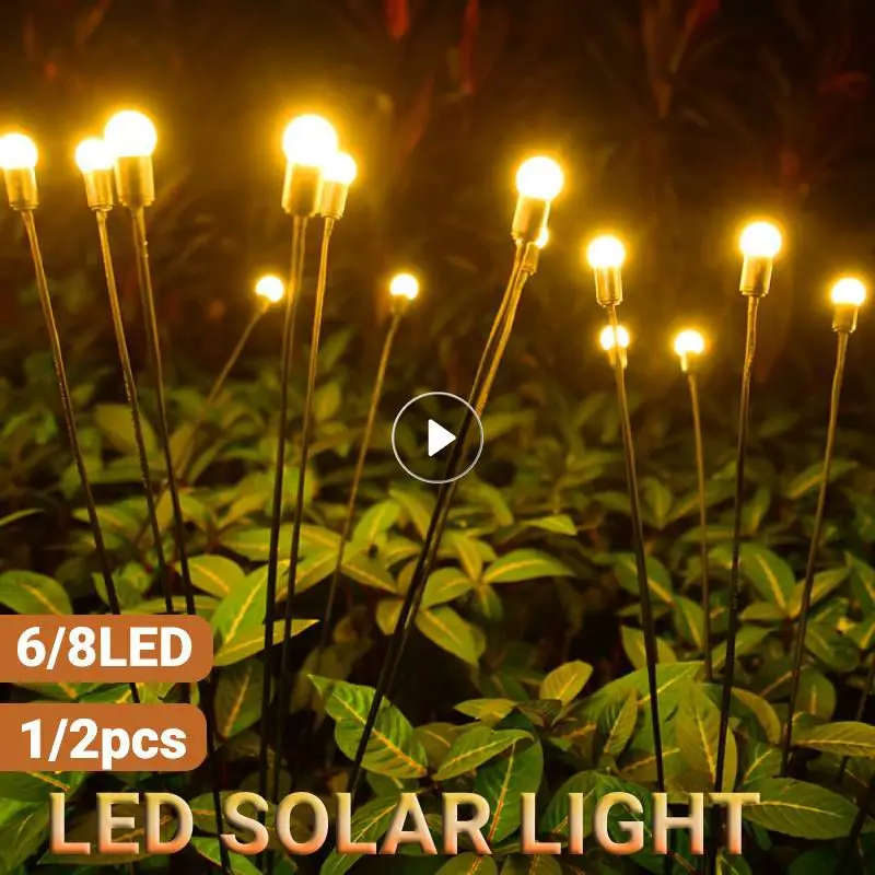 

1/2 шт., уличные Водонепроницаемые светодиодные лампы на солнечной батарее