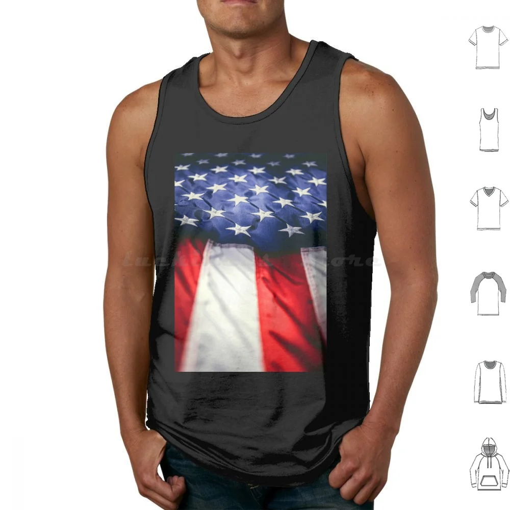 Майки с американским флагом хлопковые майки принтом американский флаг