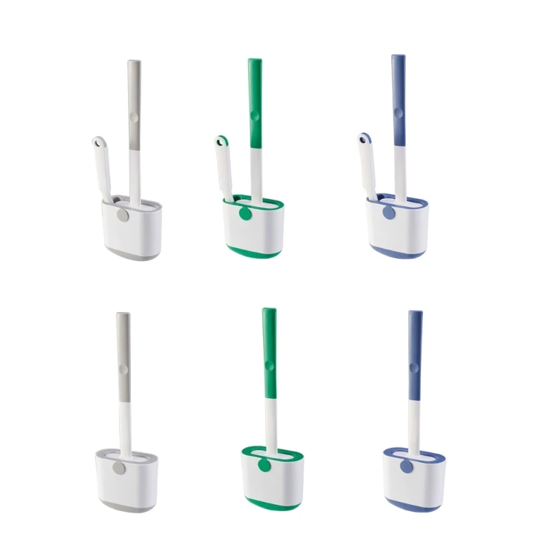 

Toilet Brush 2-in-1-Bathroom Cleaning-Combo with Holder Quick Drying Efficient Professional Deep Cleaning No Dead Angle