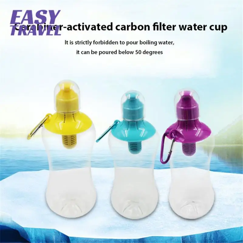 

Pe Sports Bottle 501ml Adults Filter Water Bottle Plain Outdoor Filtered Bottle Water Cup Activated Carbon