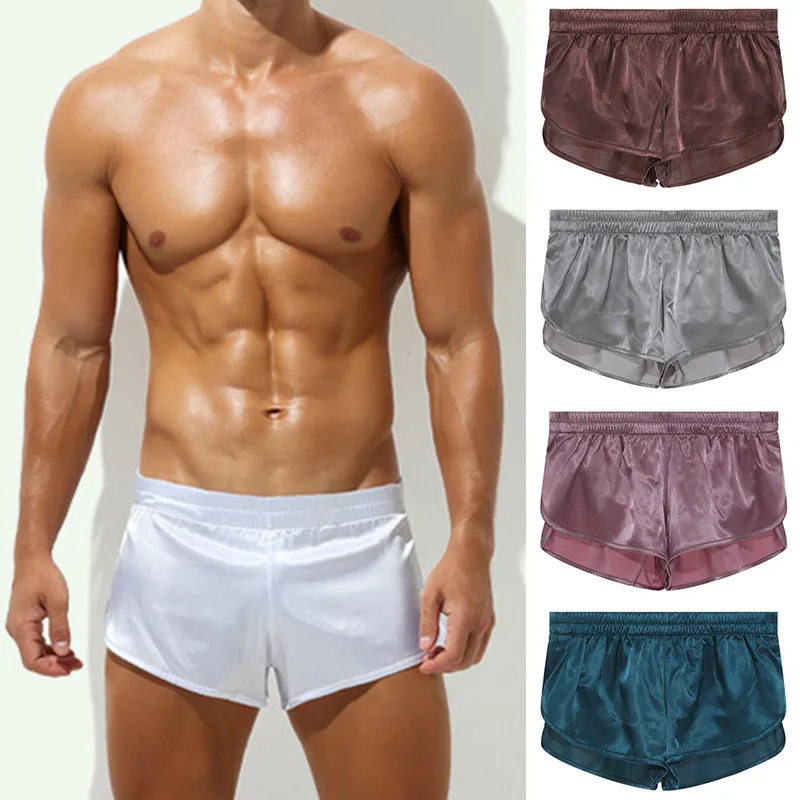 

Трусы-боксеры мужские тонкие, пикантное нижнее белье, Стрейчевые дышащие, однотонные, мягкие, удобные, лето