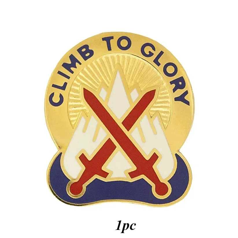 

1pc Mountain Division Unit Crest Climb To Glory Commemorative Badge Medal of US Army Clothing Accessories Brooch Pin