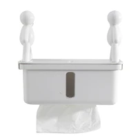 wall mounted tissue box holder rectangular facial tissue box holder waterproof napkin holder storage shelf for kitchen bathroom