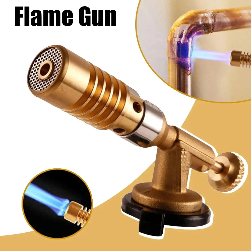 

Portable Welding Torch Gas Multi-function Flame Gun High Temperature Adjustable Brass Torch Brazing Solder Propane Welding Tool