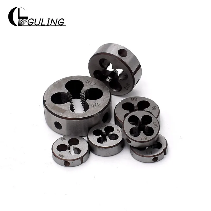 

Левая резьба GULING 6542-HSS, Круглый штамп UNC UNF 1/4 5/16 3/8 7/16 1/2 9/16 5/8 3/4 1-8 1-12 1-14, резьбовой инструмент