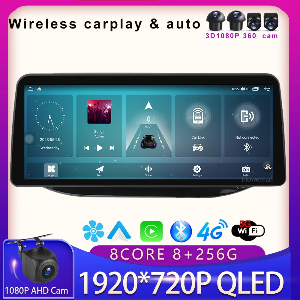 

12.3‘’Android 13 CAR Radio Wireless Carplay For Hyundai i30 2017 2018 Multimedia Player Stereo GPS Auto 5GWiFi BT5.0 DVD