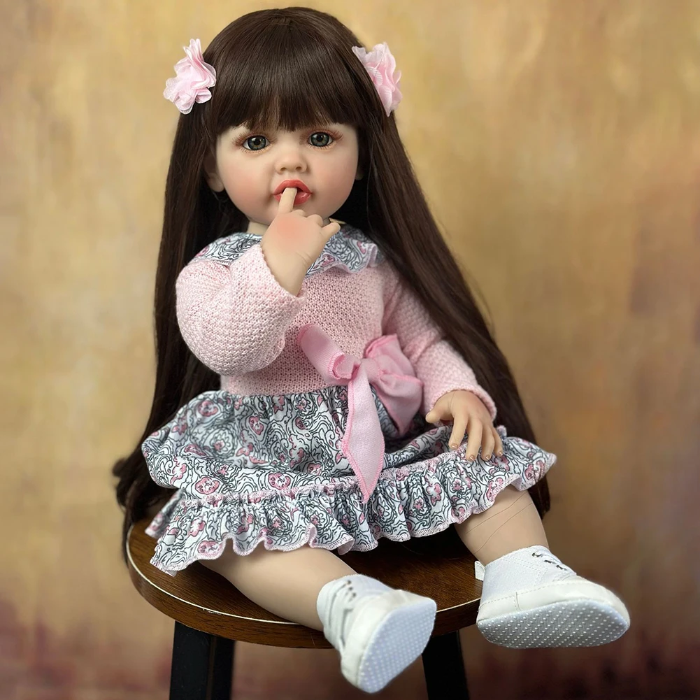 

55cm Realistic Baby Dolls Soft Body Lifelike Baby Dolls with Visible Veins Reborn Girl Baby Dolls for Kids for Collection