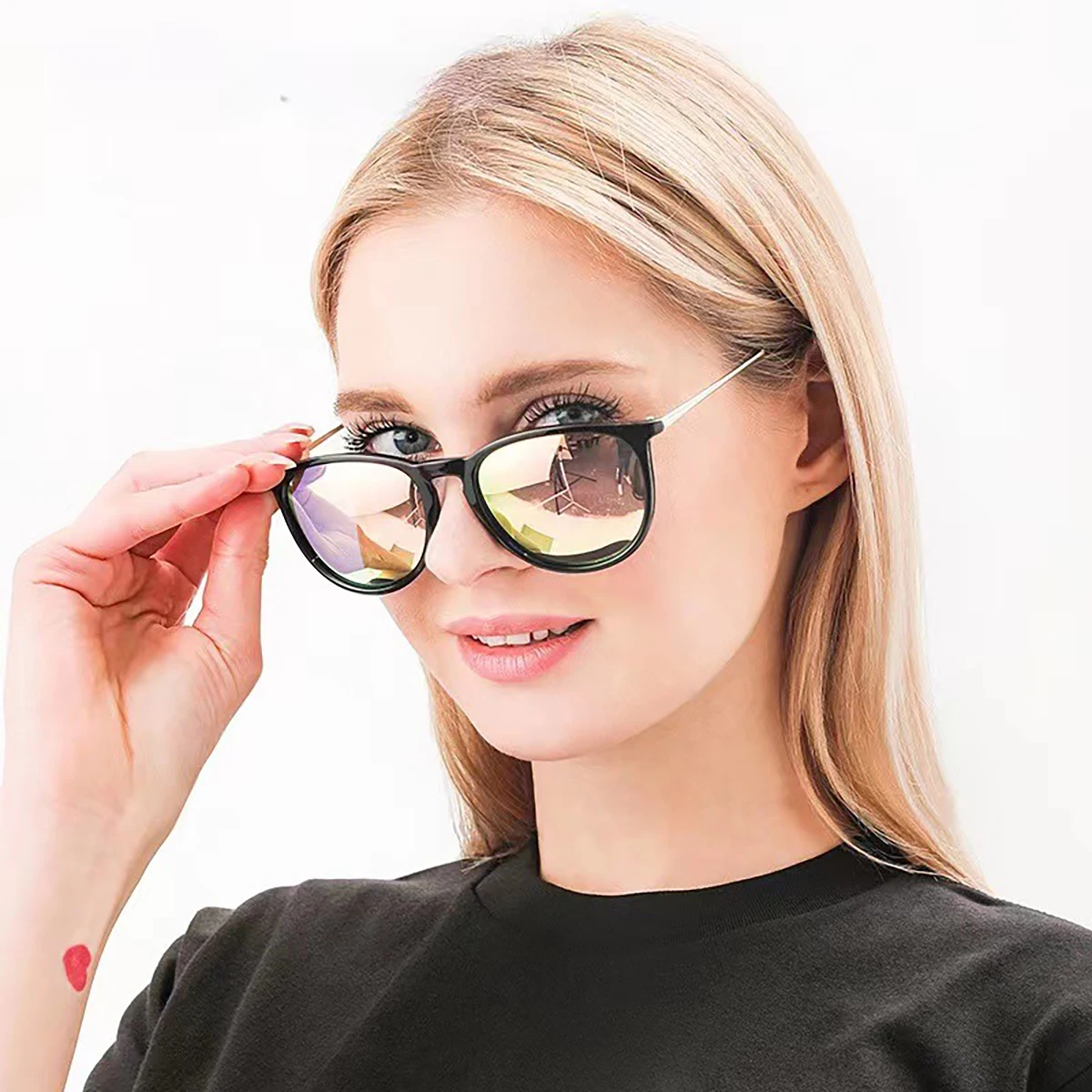 Новинка 2023 поляризованные женские солнцезащитные очки модные трендовые уличные