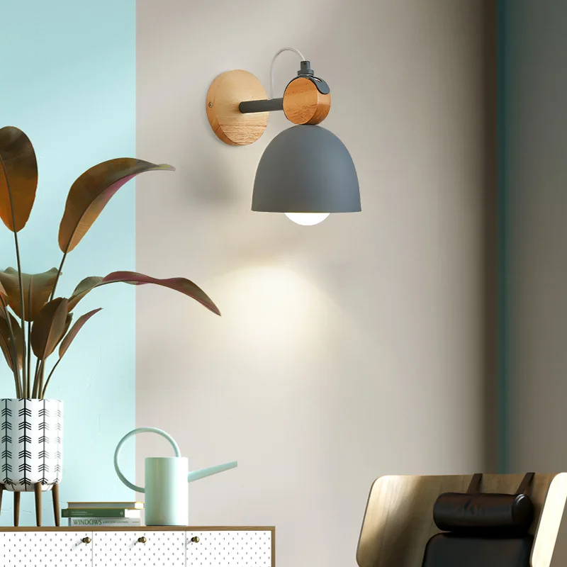 Современный Креативный прикроватный Железный настенный светильник для спальни