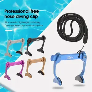 Unisex Swimming Nose Clip Diving Nose Clip High Strength Non-slip With Anti-Lost Rope for Freediving Snorkeling Water Sports