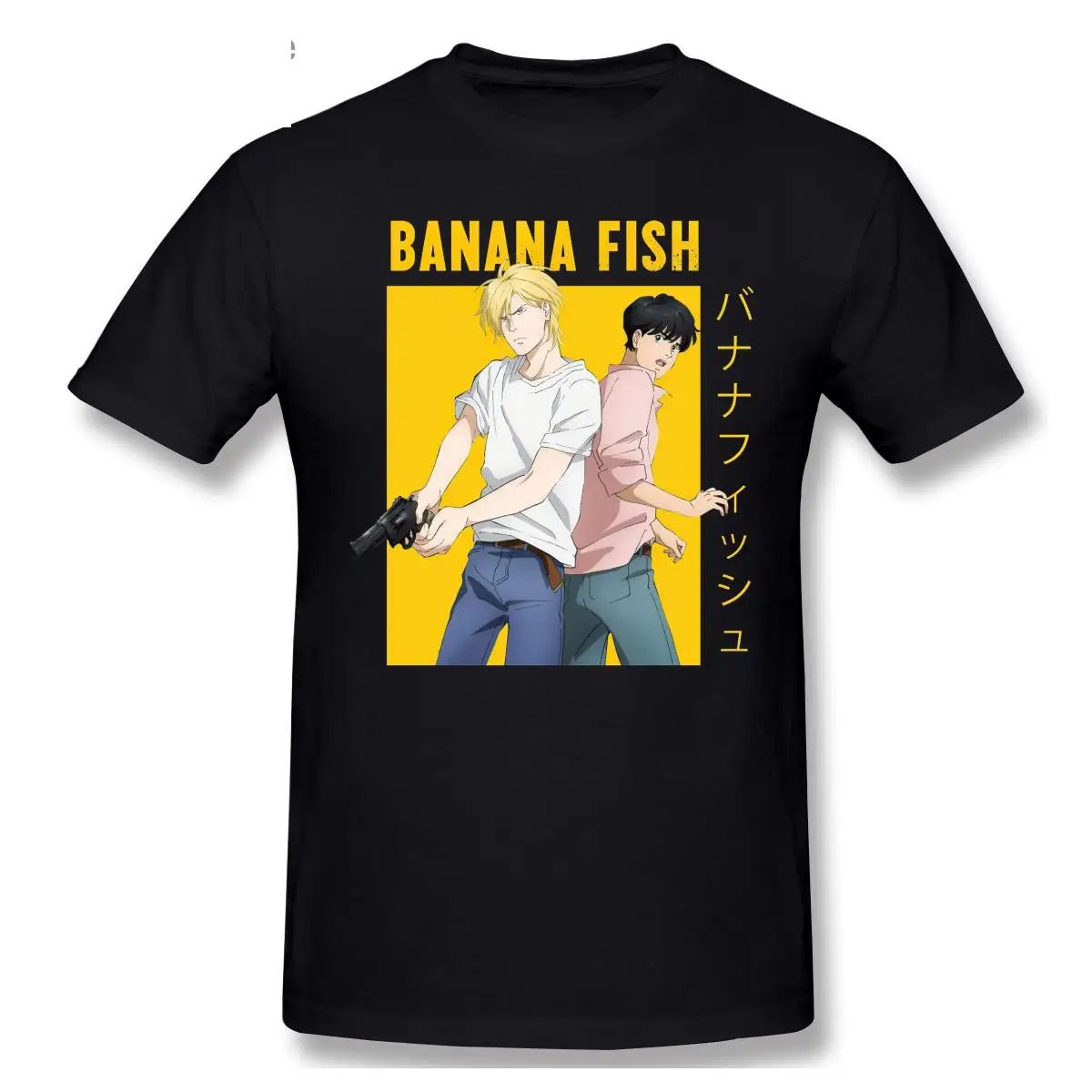 

Funny Japan Anime Banana Fish T Shirt Men Manga Unisex Streetwear T-shirt Casual Short Sleeve Tshirt Homme Hip Hop Top Tees Male
