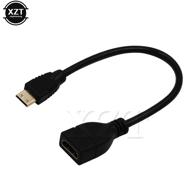 Фото Новинка 1,4 1080p 3D позолоченный мини HDMI-совместимый с HDMI переходник с разъемом «штырь-гнездо» для ТВ камеры планшетов м №4