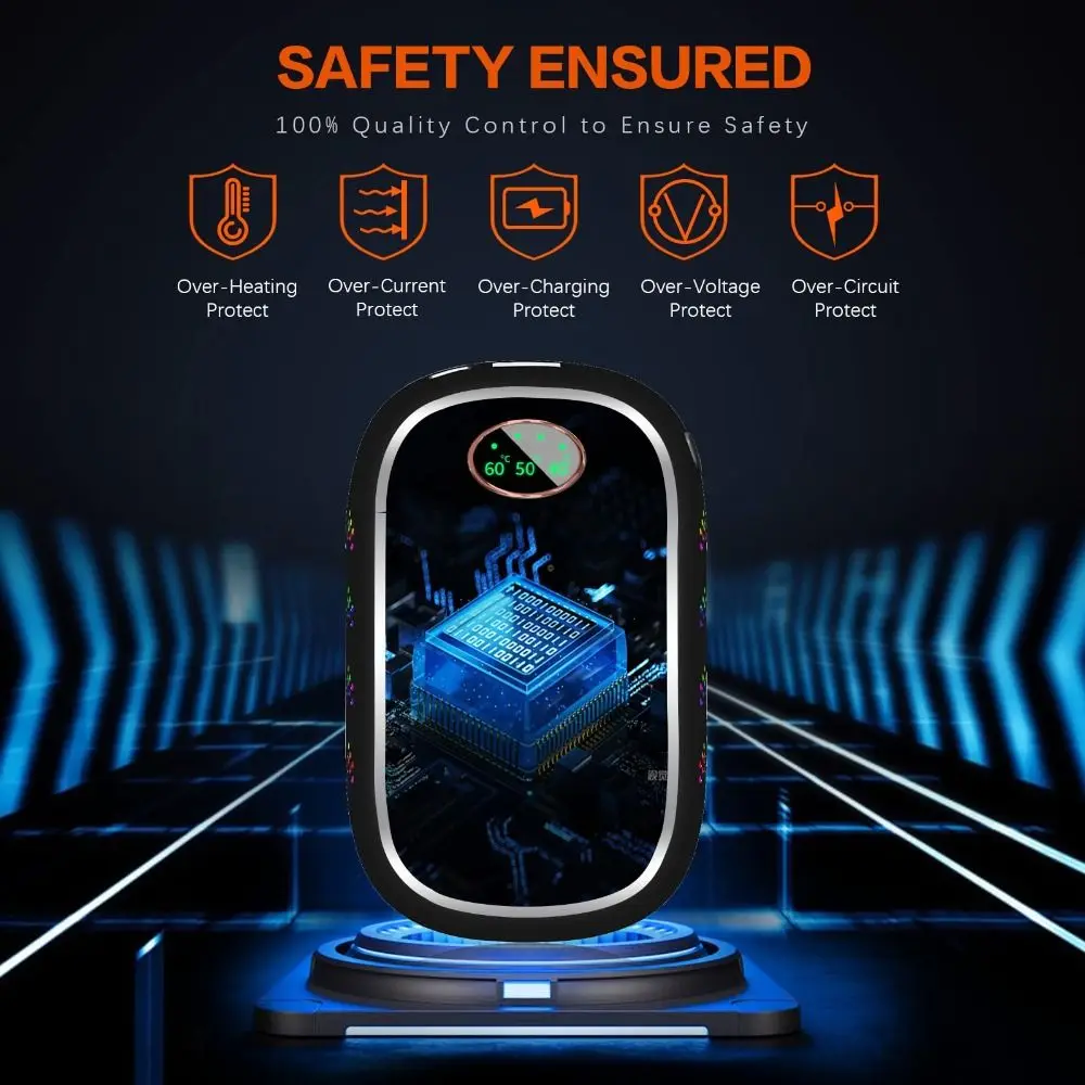 

Control Digital Display Power Bank Usb Charging Pocket Hands Heater Hand Heating Stove Charging Treasure Hand Warmer