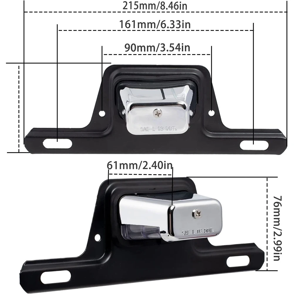 

Universal 12V Trailer LED License Plate Light Bracket Mount For RV Boat Car Truck Trailer RV Waterproof License Plate Lamp
