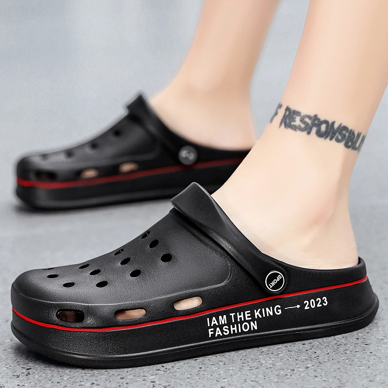 

Sandals For Men Black Breathable Home Slippers Outdoor Fashion Garden Shoes Clogs Men Water Shoes Men Sandals Zapatos De Hombre