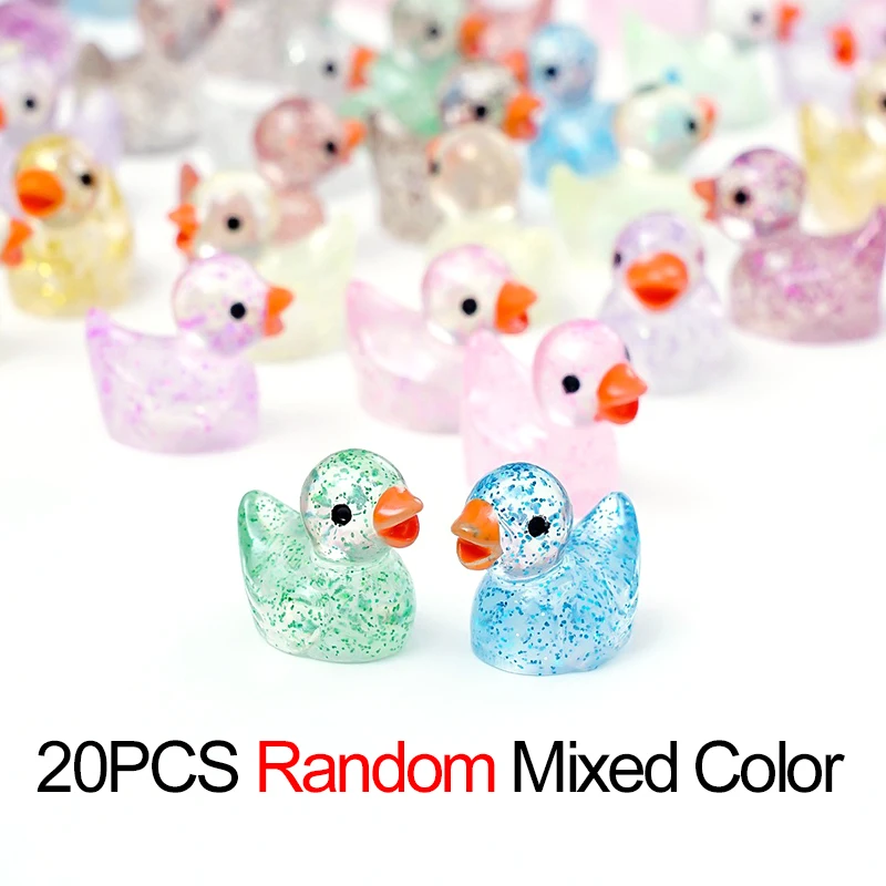 

Миниатюрные блестящие уточки из пластика