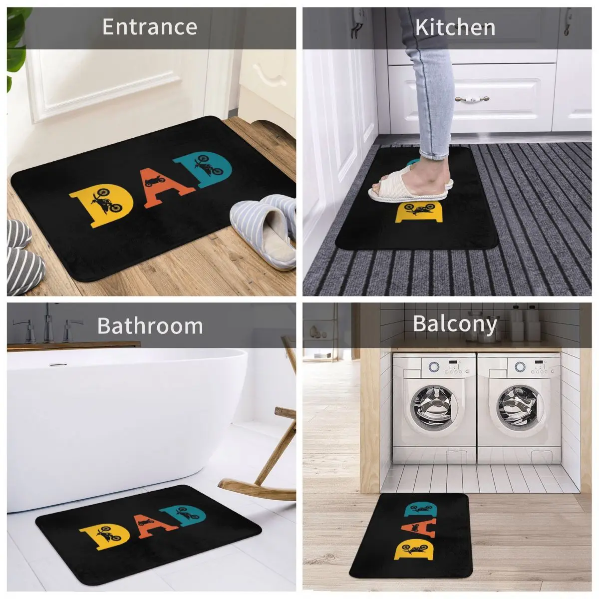 

Door Mat Dachshund Dog Dad Decor 3D Rug Carpet Bathmat Non-slip Entrance Living Room Home Kitchen Sand Scraping Dust Bathroom