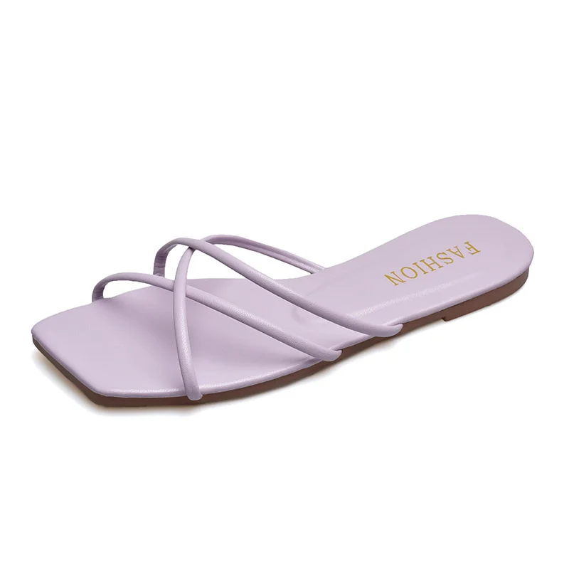 

New Clip Toe Flip Flops Women's 2022 Summer Cool Slippers Outdoor Wear Leisure Flat Bottom Cool Flip Flops