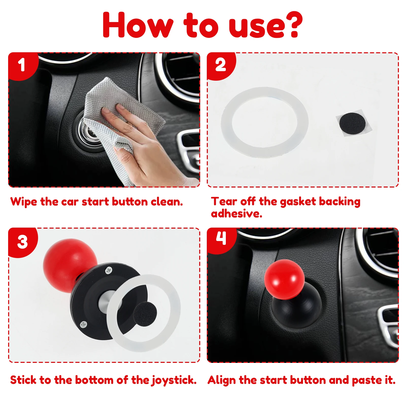 Универсальная Автомобильная Кнопка Запуска Синий Красный Пластиковый Сплав