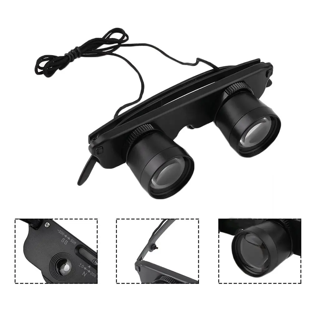 

3 In 1 Magnifying Glasses Style Telescope 3x28 Outdoor Fishing Optical Binoculars Fishing Game Watching Tackle Device