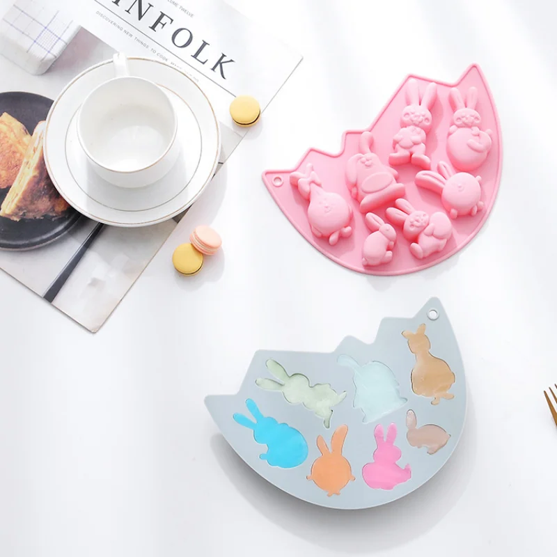 

3D Easter Bunny Rabbit Silicone Mold Animal DIY Chocolate Pudding Jelly Cookies Fondant Mould Cake Decor Bakeware Baking Tool