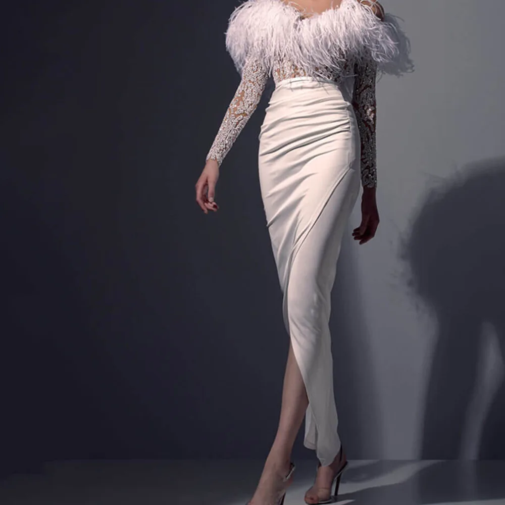 Women'S Sexy Satin Blob Wrap Hip Prom Dress Dress