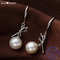 shipei 100 925 sterling silver 6 5 7mm pearl elegant drop dangle earrings for women wedding engagement fine jewelry wholesale