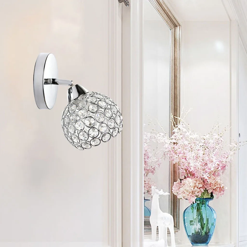 Скандинавский роскошный настенный светильник со стразами современный