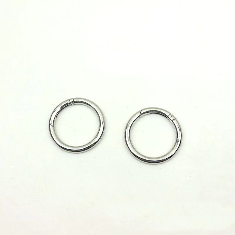 10Pcs 38mm Metal O Ring Buckle 6mm Circle Connection Spring Hook DIY Bag Strap Belt Buckles Dog Collar Webbing Clasp Accessory