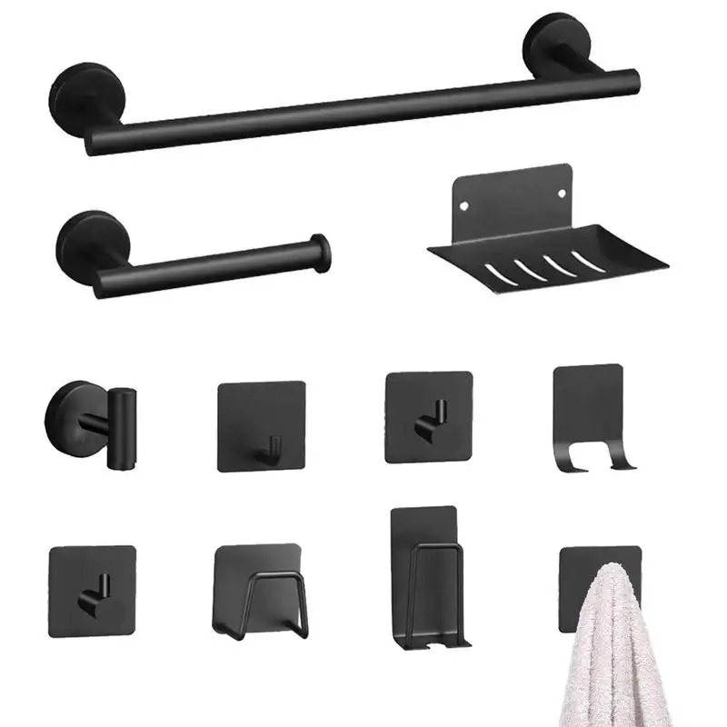 

Bathroom Accessory Set Bathroom Hardware Set Wall Mounted Stainless Steel Towel Holder For Bathroom Wall Including Hand Towel