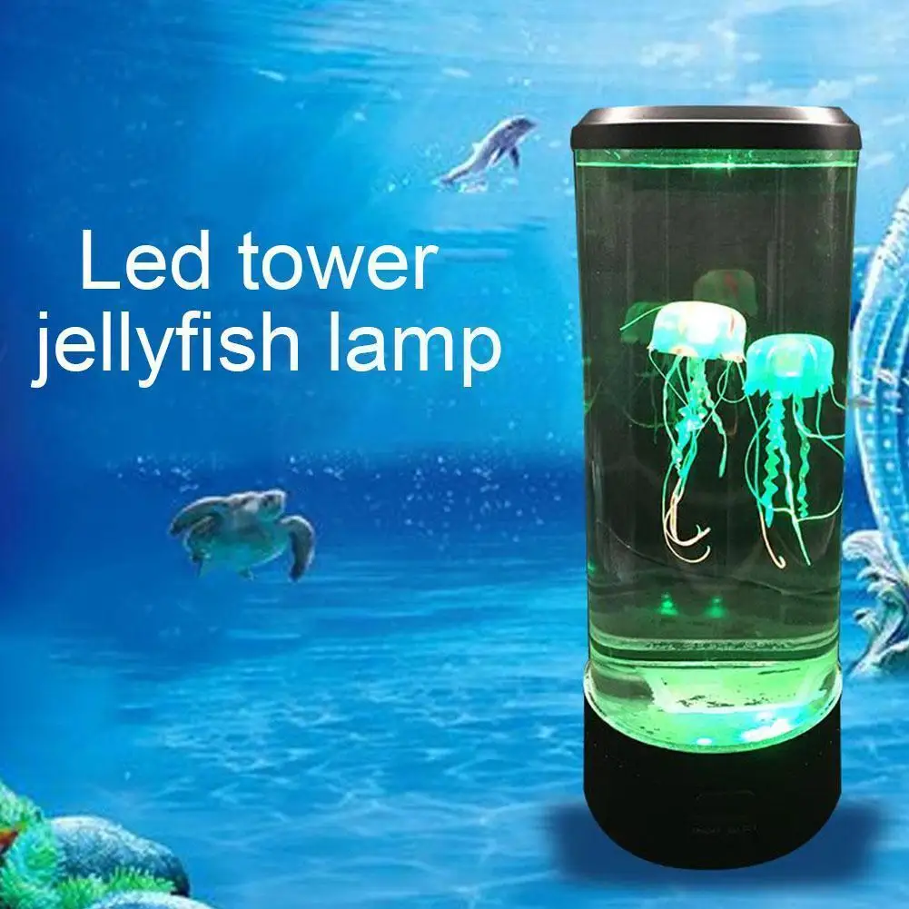 

Jellyfish Night Light Led Desktop Aquarium Lamp Usb Aquarium Ligh Powered Color Mood Night Changing Power/battery Jellyfish S2x9
