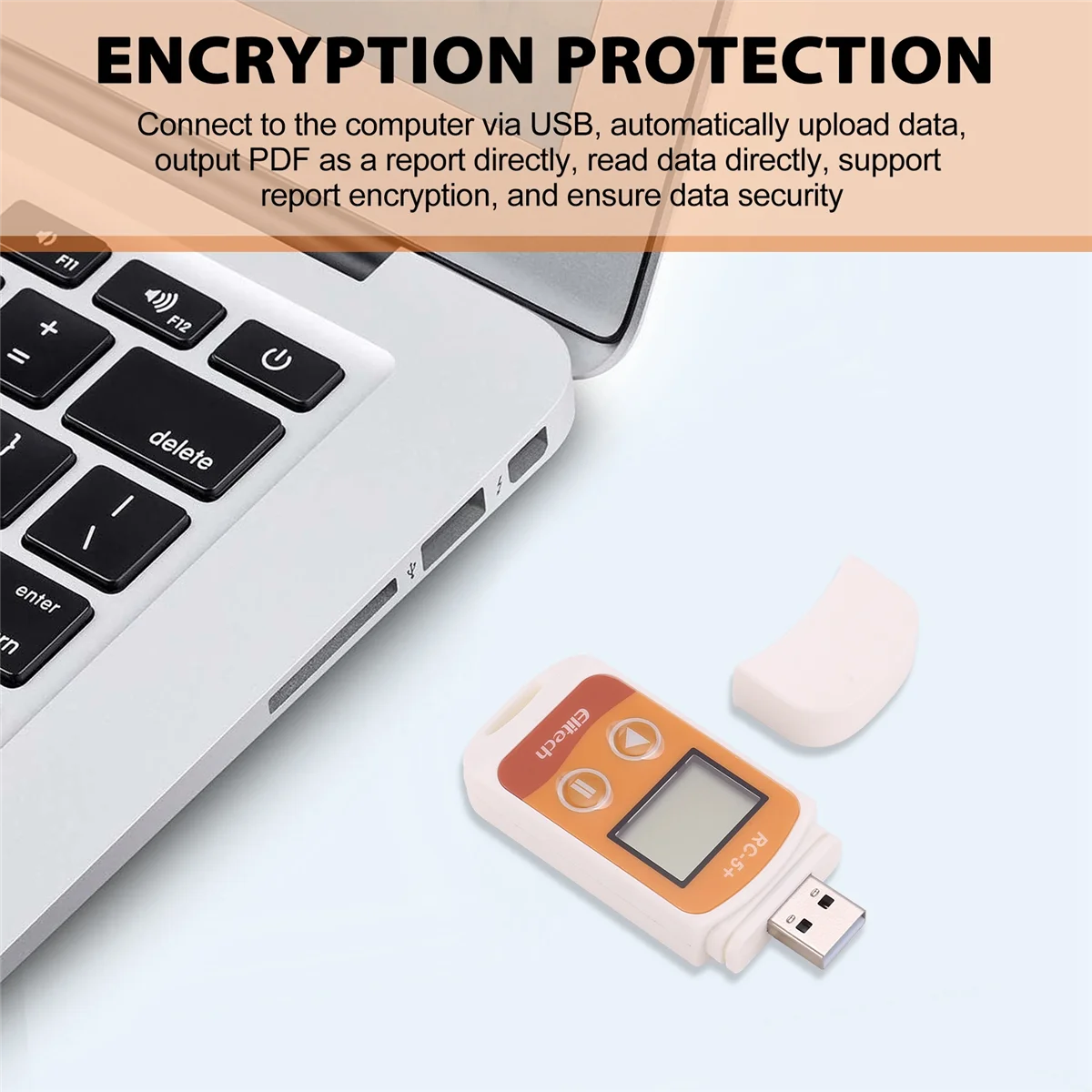 Elitech RC-5+ PDF USB-регистратор данных о температуре Многоразовый регистратор 32000 точек